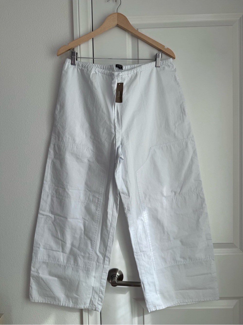NWT J Crew Luna Pants In Cotton Poplin In White Size M